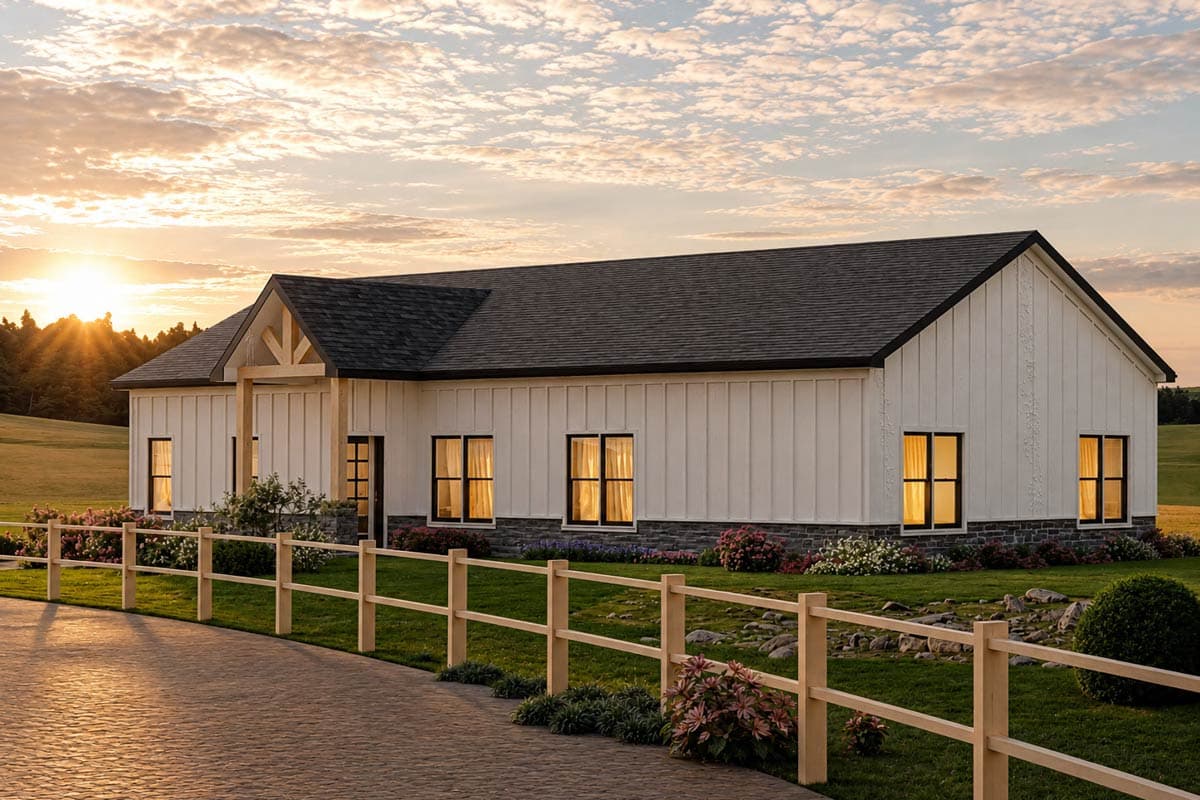 Plan 850043PKE: Barndominium House Plan with Three Bedrooms and Open Layout - Image #2 - Barndominium, Farmhouse