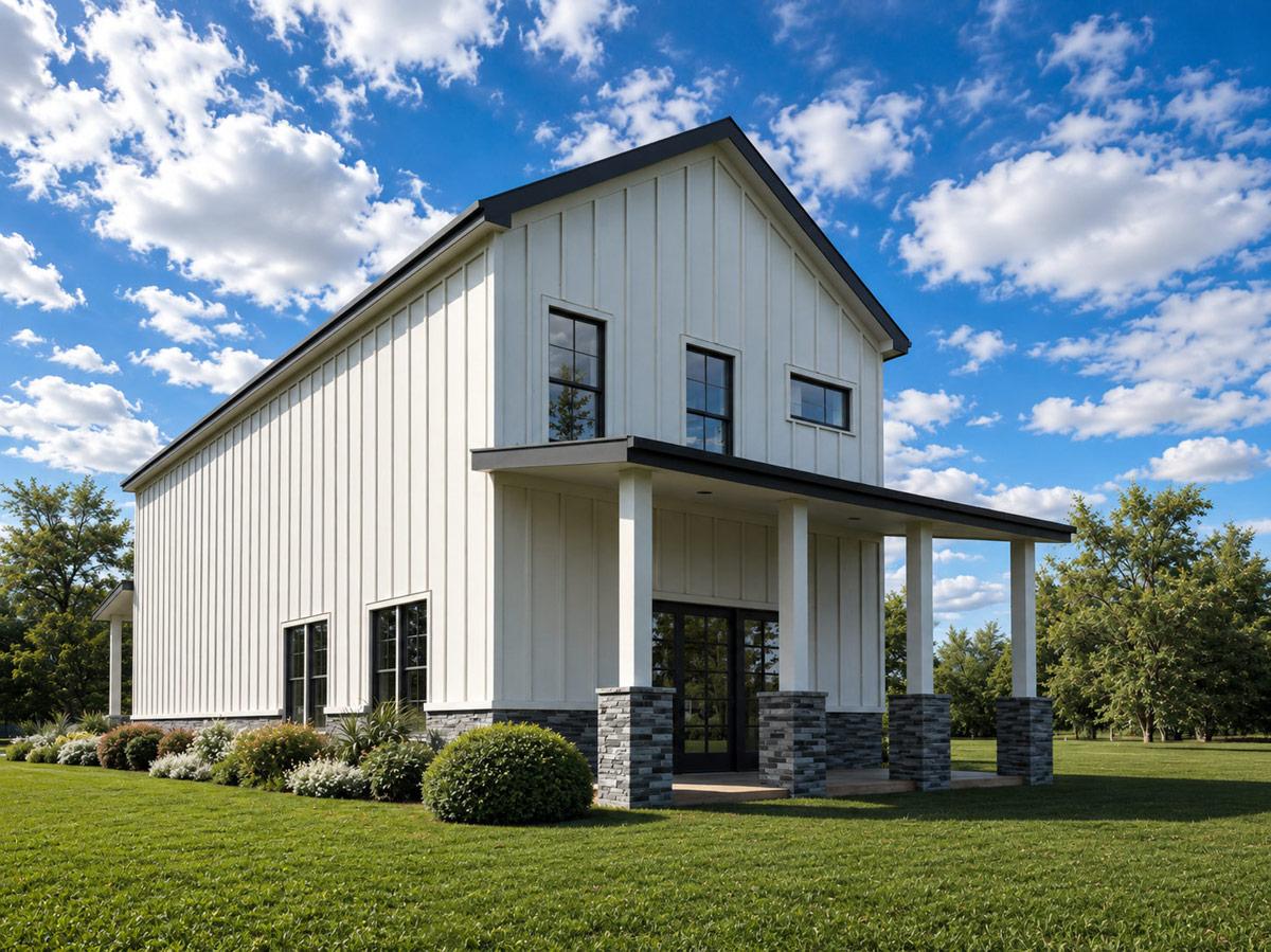 Plan 850045PKE: Modern Farmhouse House Plan with 3 Bedrooms and 1-Car Garage - Image #3 - Farmhouse, Modern Farmhouse