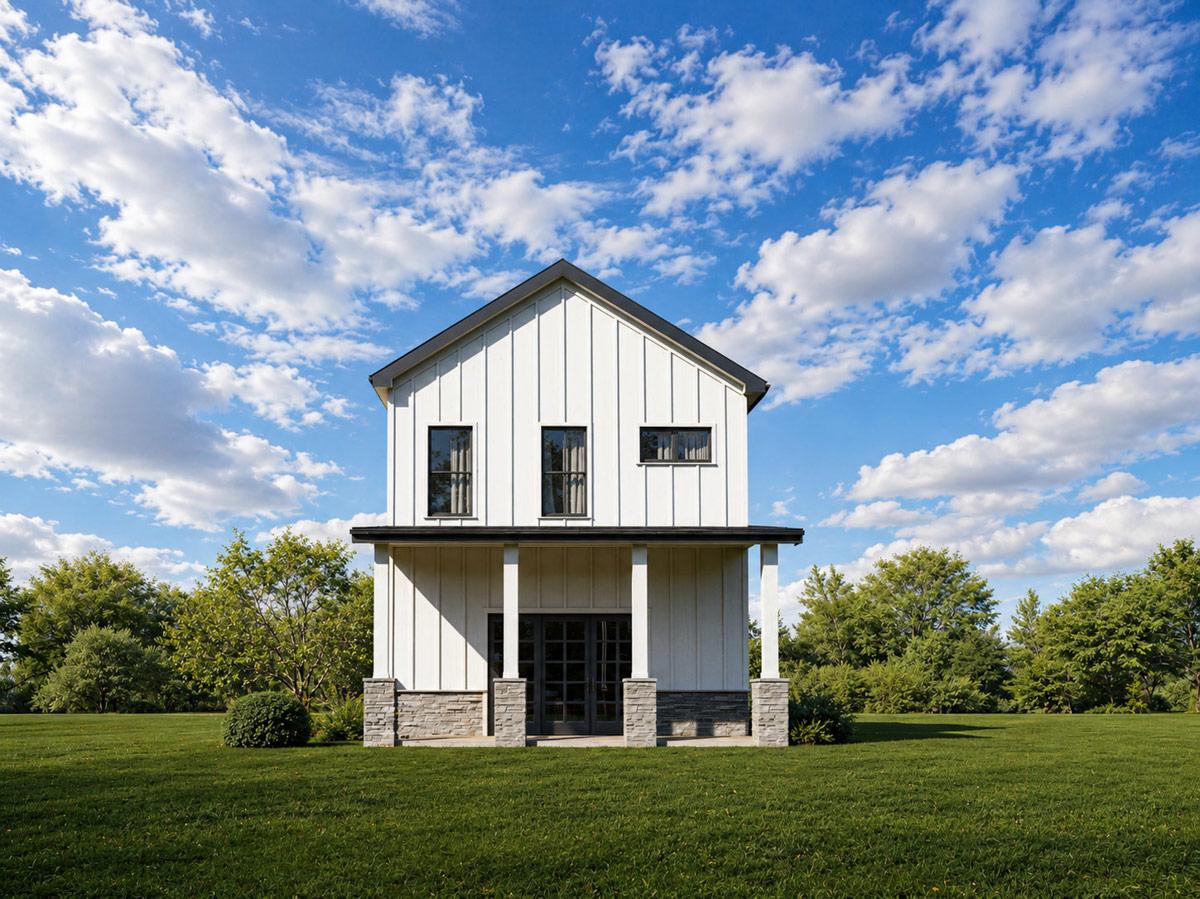 Plan 850045PKE: Modern Farmhouse House Plan with 3 Bedrooms and 1-Car Garage - Image #4 - Farmhouse, Modern Farmhouse