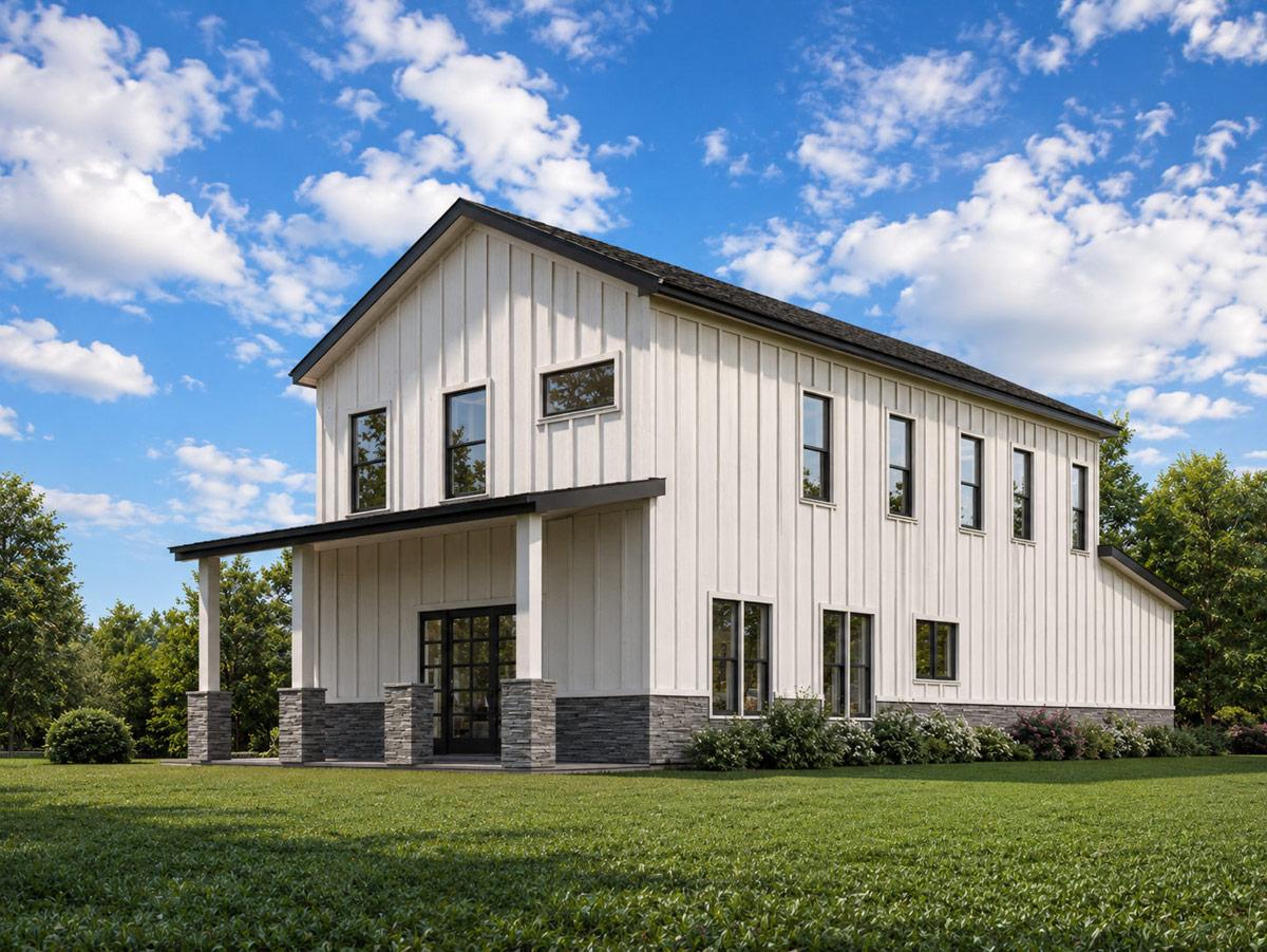 Plan 850045PKE: Modern Farmhouse House Plan with 3 Bedrooms and 1-Car Garage - Image #5 - Farmhouse, Modern Farmhouse