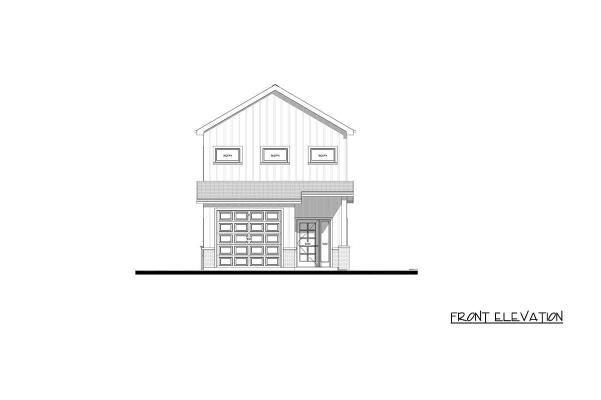 Plan 850045PKE: Modern Farmhouse House Plan with 3 Bedrooms and 1-Car Garage - Image #10 - Farmhouse, Modern Farmhouse