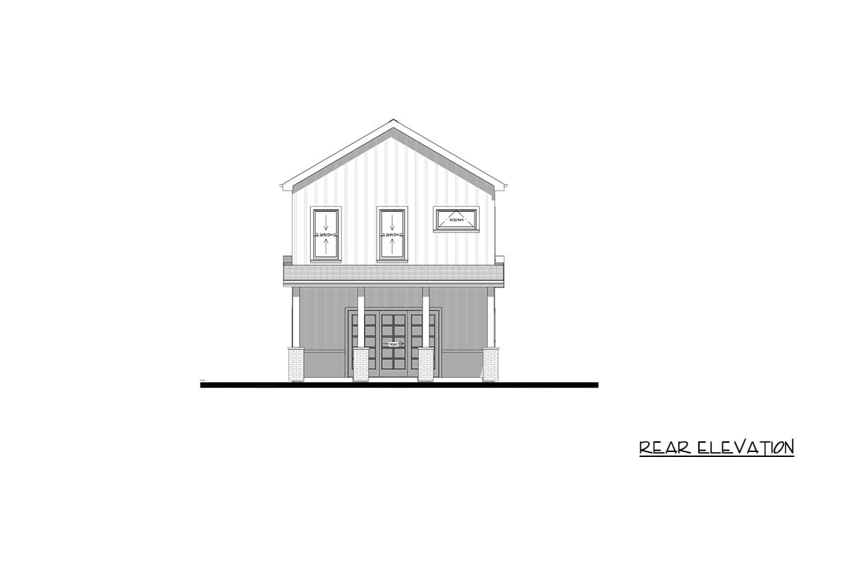 Plan 850045PKE: Modern Farmhouse House Plan with 3 Bedrooms and 1-Car Garage - Image #12 - Farmhouse, Modern Farmhouse
