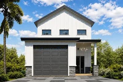 Modern Farmhouse House Plan with 3 Bedrooms and 1-Car Garage