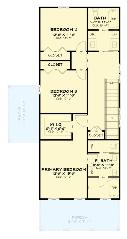 Plan 850046PKE: Modern Farmhouse Barndominium House Plan with Four Bedrooms and Office - Floor Plan - 2nd Level - Barndominium, Farmhouse, Modern Farmhouse