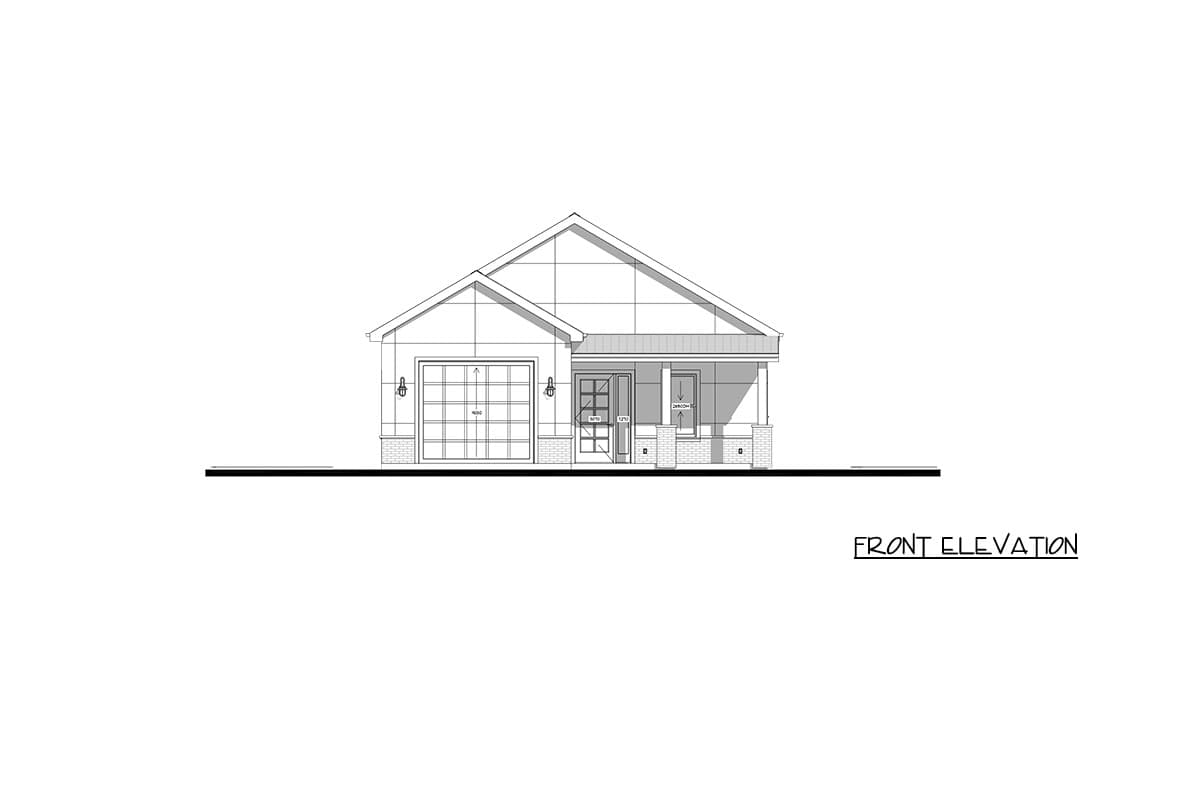 Plan 850047PKE: Narrow Modern Barndominium House Plan with 3 Bedrooms and 1,609 Square Feet - Image #9 - Barndominium, Craftsman, Traditional