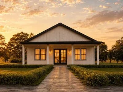 Three Bedroom Farmhouse House Plan with Inviting Front Porch