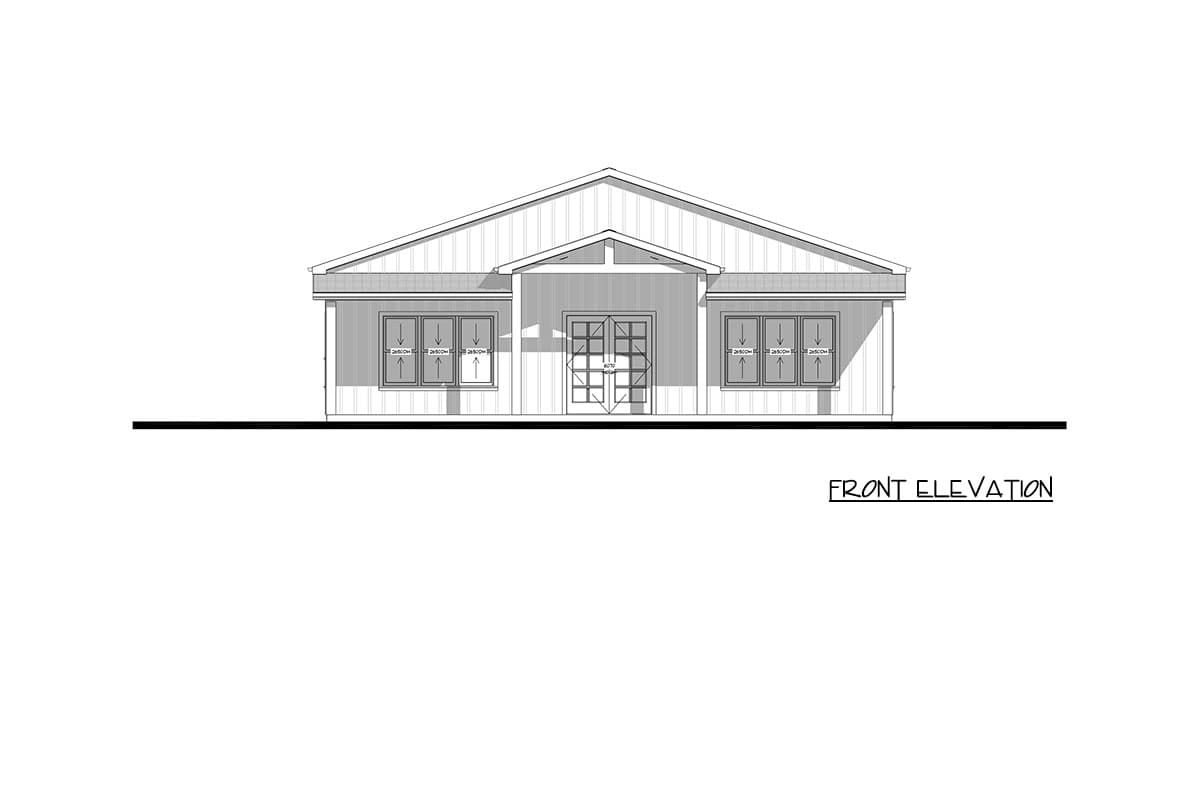 Plan 850050PKE: Three Bedroom Farmhouse House Plan with Expansive Front Porch - Image #8 - Barndominium, Modern Farmhouse, Ranch