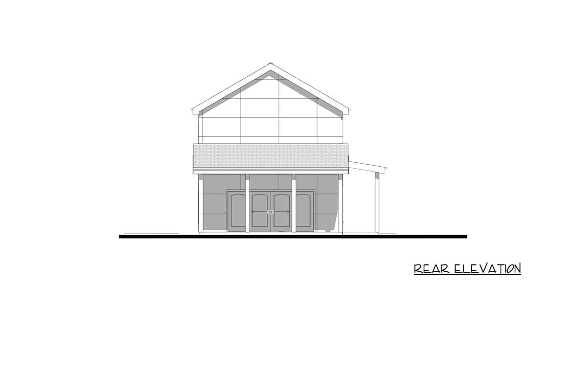 Plan 850052PKE: Modern Three Bedroom House Plan with Two Car Garage and Patio - Image #9 - Contemporary, Modern