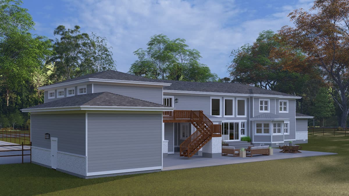 Plan 61761UT: Sprawling 5-Bedroom Traditional House Plan with 4-Car Garage - Image #3 - Country, Craftsman, Traditional