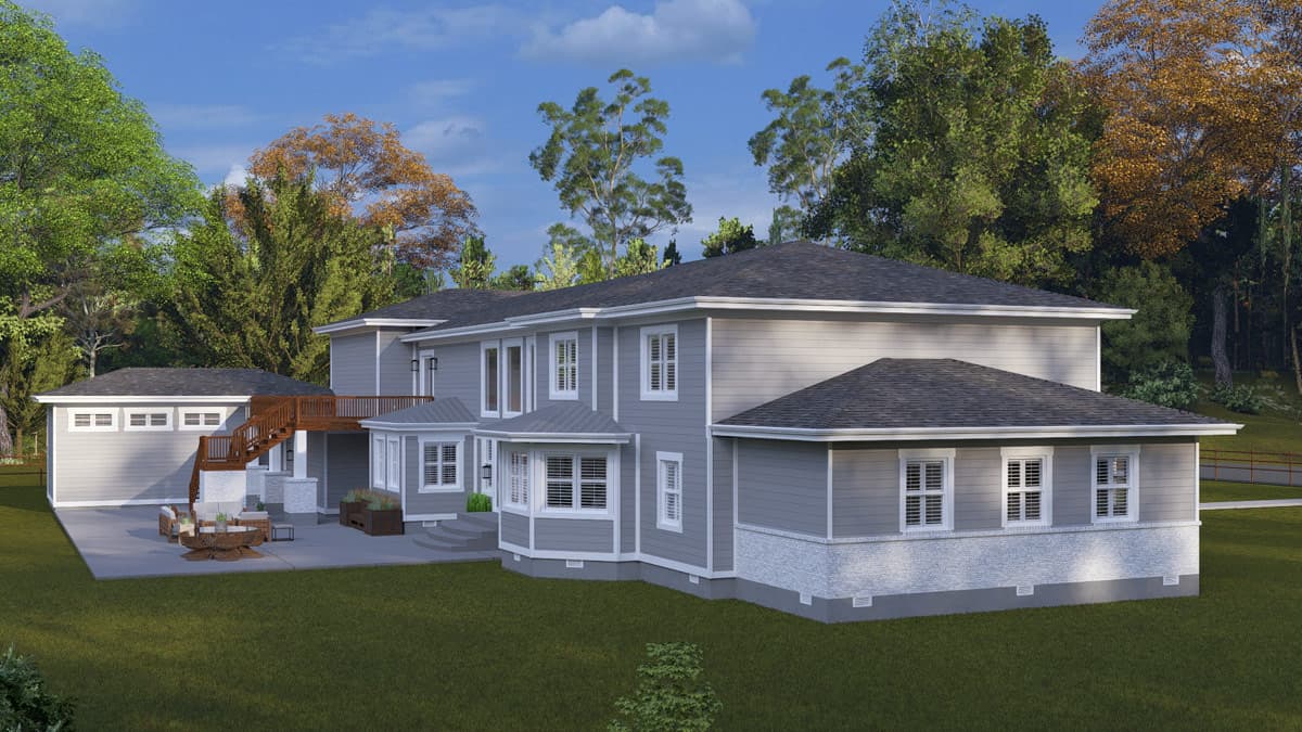 Plan 61761UT: Sprawling 5-Bedroom Traditional House Plan with 4-Car Garage - Image #5 - Country, Craftsman, Traditional