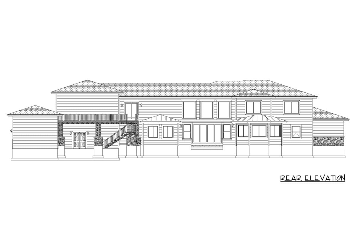 Plan 61761UT: Sprawling 5-Bedroom Traditional House Plan with 4-Car Garage - Image #29 - Country, Craftsman, Traditional