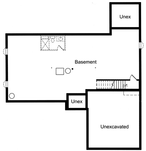 Plan 39152ST: Open Spaces - Floor Plan - Basement - Ranch