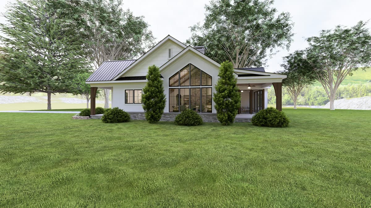 Plan 865032SHW: Modern Farmhouse Craftsman House Plan with Three Bedrooms and Vaulted Great Room - Image #2 - Craftsman, Modern Farmhouse