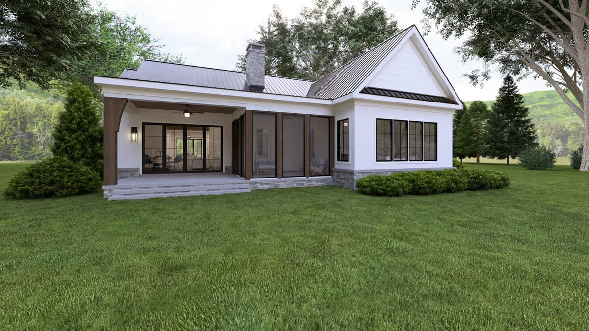 Plan 865032SHW: Modern Farmhouse Craftsman House Plan with Three Bedrooms and Vaulted Great Room - Image #3 - Craftsman, Modern Farmhouse