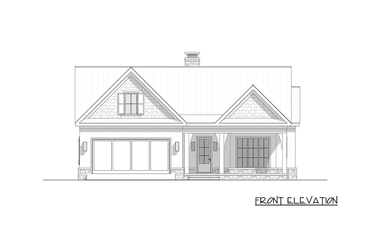 Plan 865032SHW: Modern Farmhouse Craftsman House Plan with Three Bedrooms and Vaulted Great Room - Image #12 - Craftsman, Modern Farmhouse
