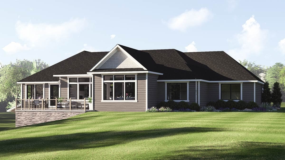 Plan 135446GRA: Country Craftsman House Plan Featuring Three Bedrooms and Three-Car Garage - Image #5 - Country, Craftsman, New American