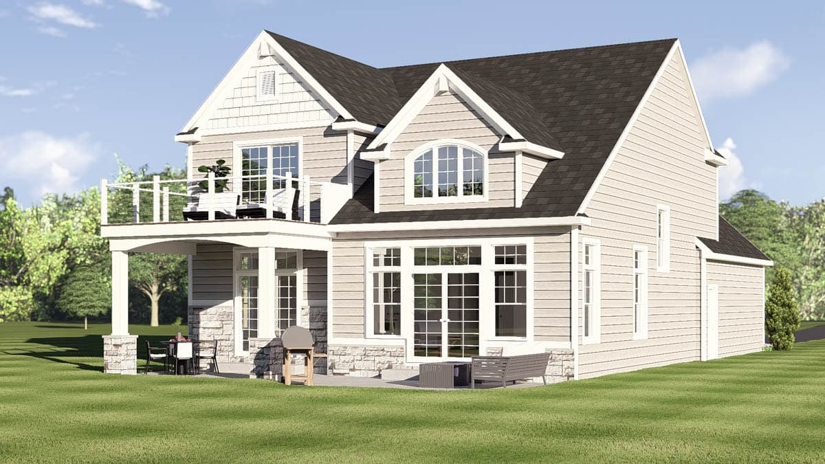 Plan 135447GRA: Craftsman New American House Plan with Main Level Primary Suite - Image #7 - Craftsman, New American, Vacation
