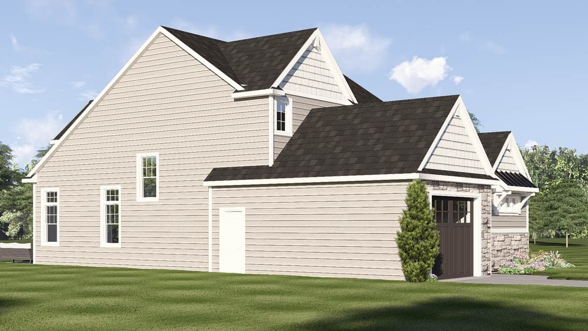 Plan 135447GRA: Craftsman New American House Plan with Main Level Primary Suite - Image #5 - Craftsman, New American, Vacation
