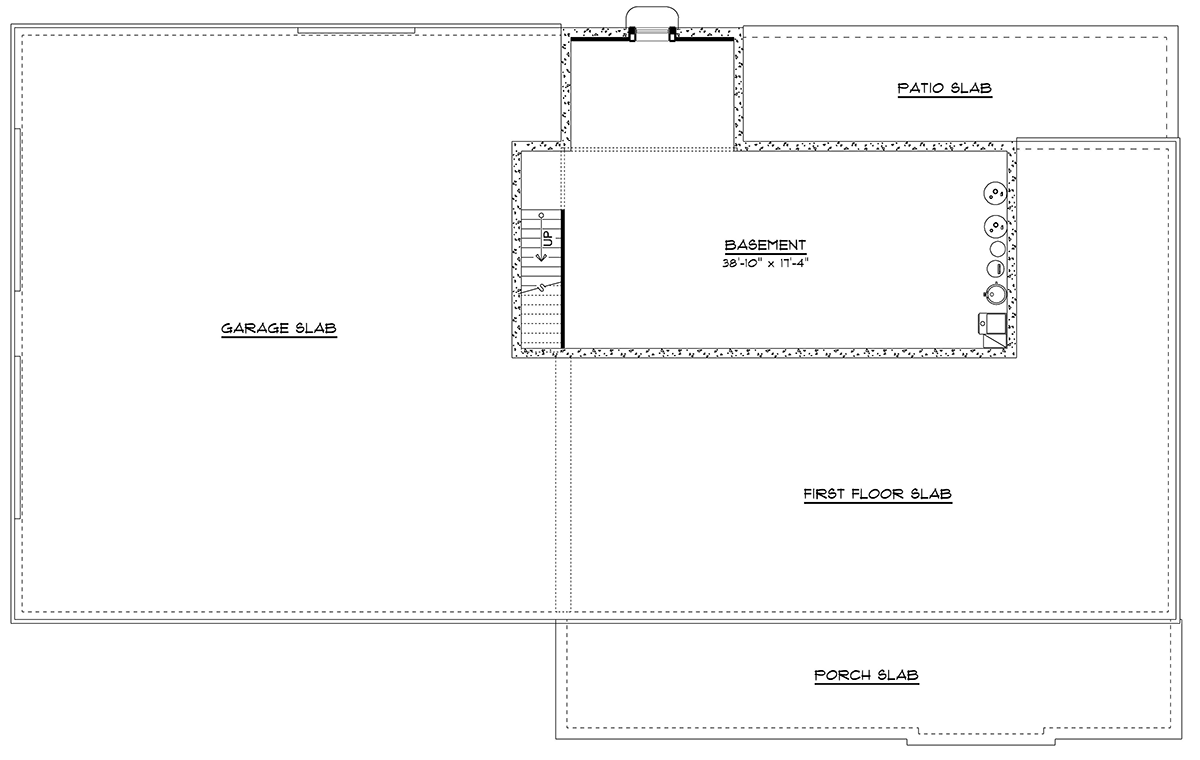 Plan 135449GRA: Modern Farmhouse Barndominium House Plan with Four Car Garage - Floor Plan - Unfinished Basement - Barndominium, Country, Craftsman, Farmhouse, New American