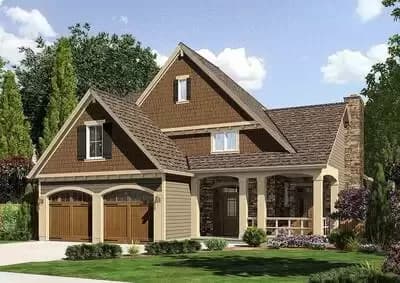 Charming L-Shaped Porch