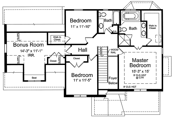 Plan 39164ST: Traditional Home with Brick Exterior - Floor Plan - 2nd Floor - Traditional