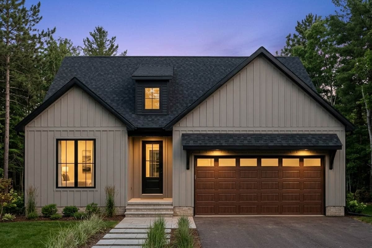 Plan image - 930005TLR:Modern Farmhouse House Plan with 3 Bedrooms and 2-Car Garage