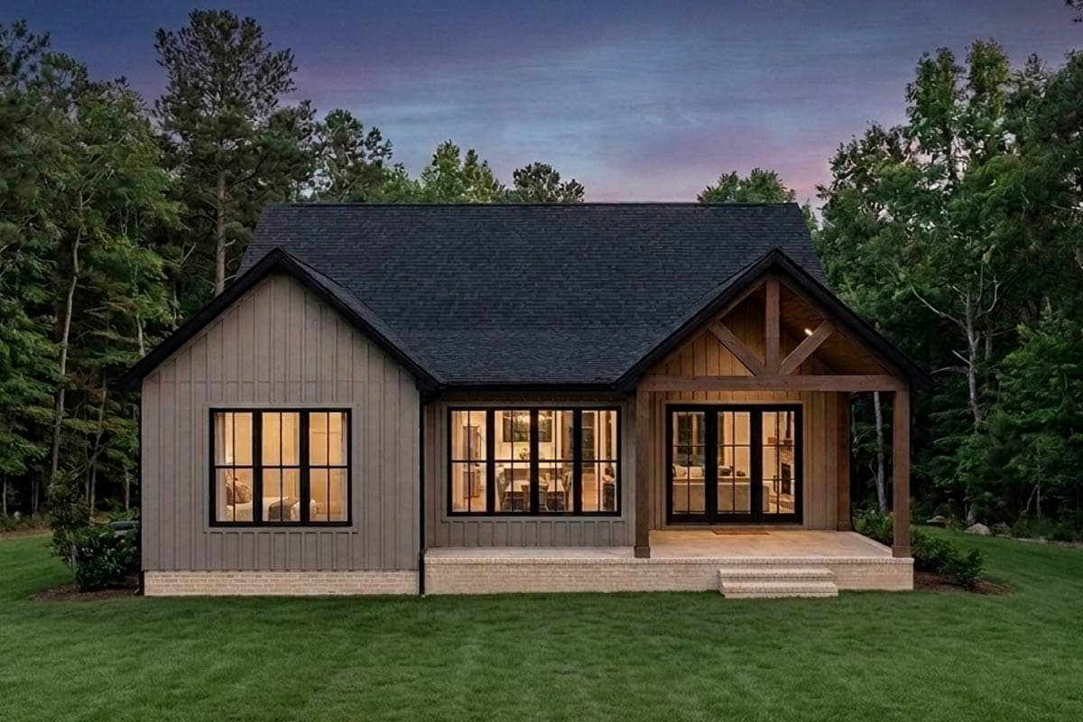 Plan 930005TLR: Modern Farmhouse House Plan with 3 Bedrooms and 2-Car Garage - Image #2 - Modern Farmhouse, New American, Southern