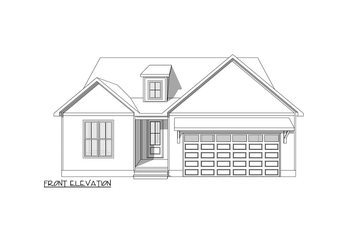 Plan 930005TLR: Modern Farmhouse House Plan with 3 Bedrooms and 2-Car Garage - Image #4 - Modern Farmhouse, New American, Southern