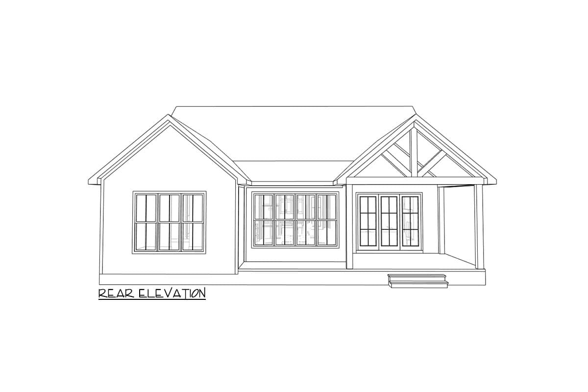 Plan 930005TLR: Modern Farmhouse House Plan with 3 Bedrooms and 2-Car Garage - Image #6 - Modern Farmhouse, New American, Southern