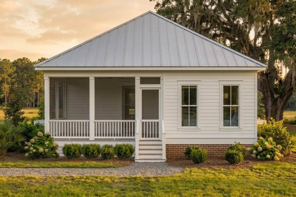Plan 930006TLR: Charming Two Bedroom Southern Cottage House Plan with Front Porch - Image #2 - Cottage, Southern
