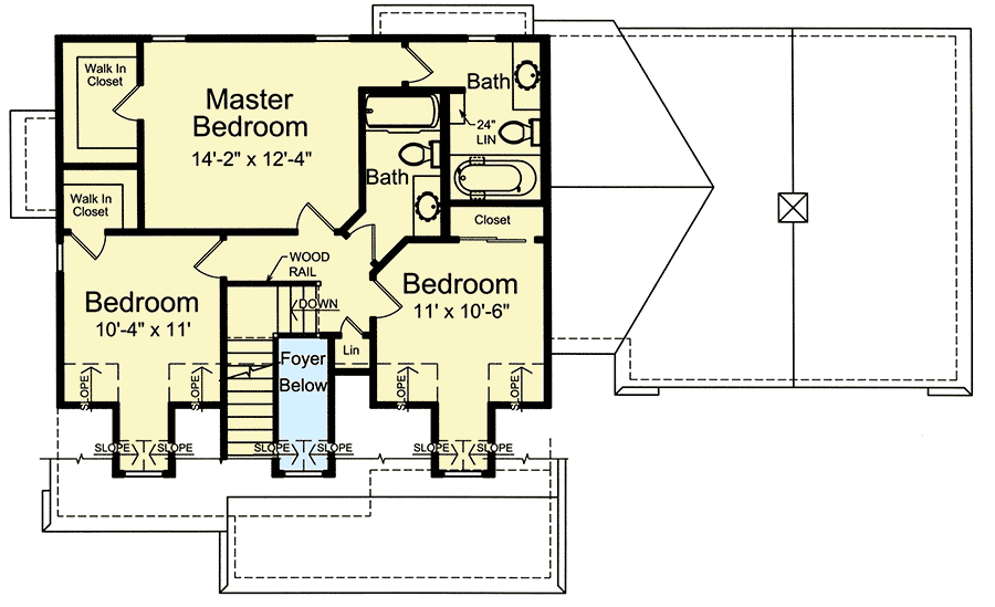 Plan 39166ST: Delightful Covered Porch Design - Floor Plan - 2nd Floor - Country, Traditional