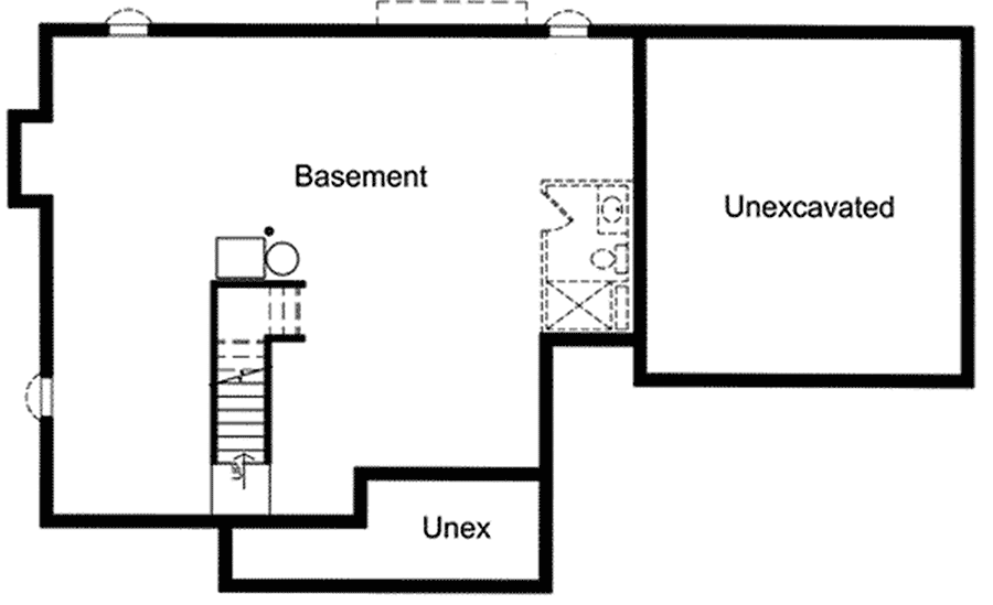 Plan 39166ST: Delightful Covered Porch Design - Floor Plan - Lower Level - Country, Traditional