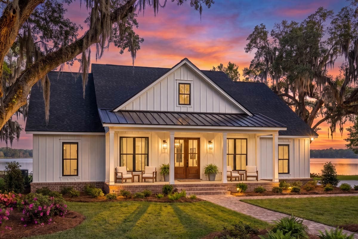 Plan 52051HZ: Charming Farmhouse House Plan with Four Bedrooms and Spacious Porch - Image #2 - Country, Craftsman, Farmhouse, Traditional