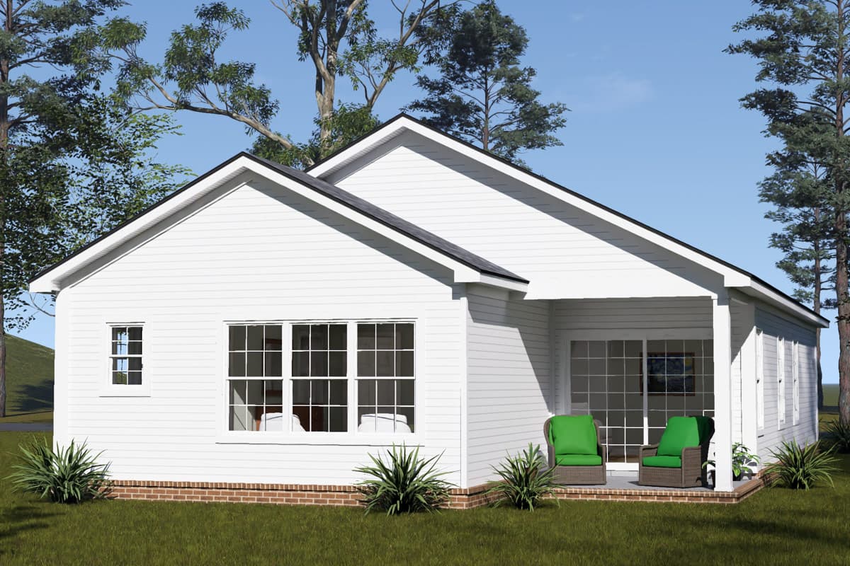 Plan 52567WM: Charming Four Bedroom Cottage House Plan with Efficient Single-Level Layout - Image #5 - Cottage, Craftsman, Ranch