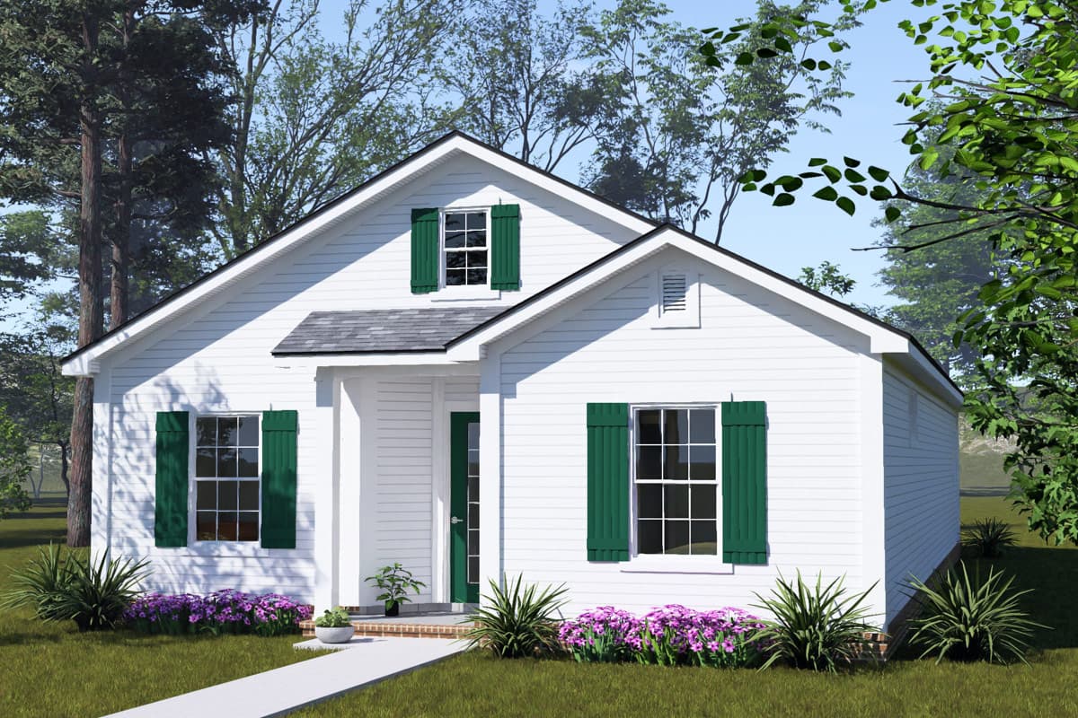 Plan 52567WM: Charming Four Bedroom Cottage House Plan with Efficient Single-Level Layout - Image #3 - Cottage, Craftsman, Ranch