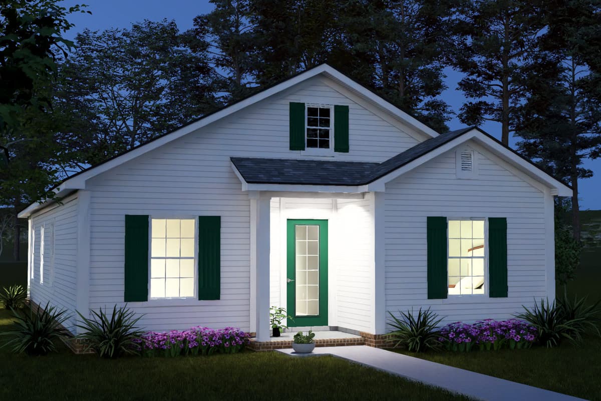 Plan 52567WM: Charming Four Bedroom Cottage House Plan with Efficient Single-Level Layout - Image #7 - Cottage, Craftsman, Ranch