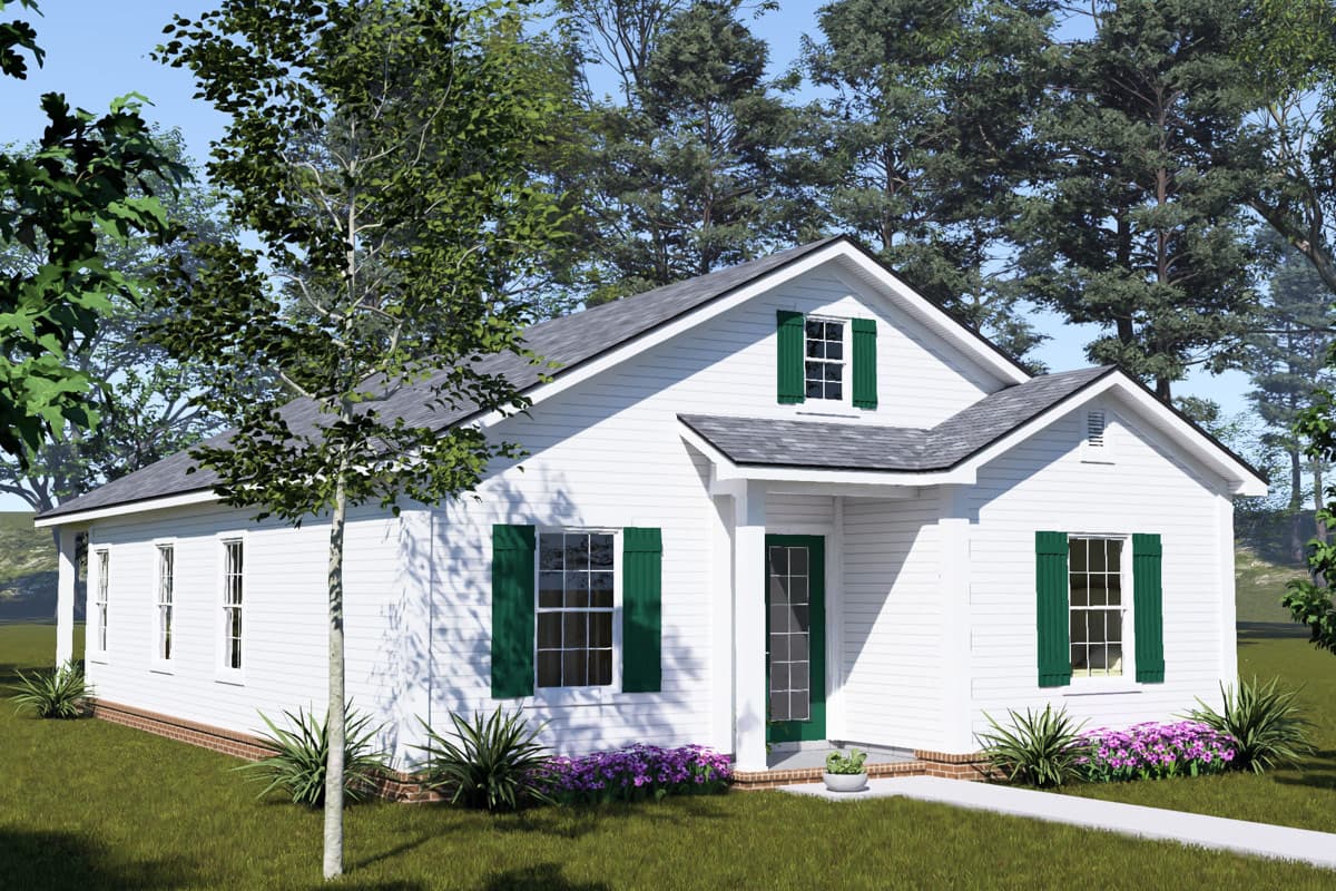 Plan 52567WM: Charming Four Bedroom Cottage House Plan with Efficient Single-Level Layout - Image #6 - Cottage, Craftsman, Ranch