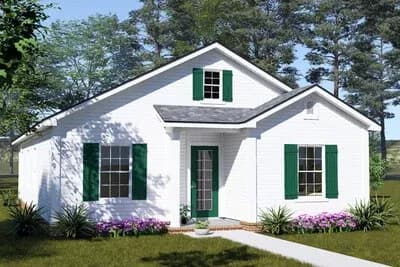 Charming Four Bedroom Cottage House Plan with Efficient Single-Level Layout