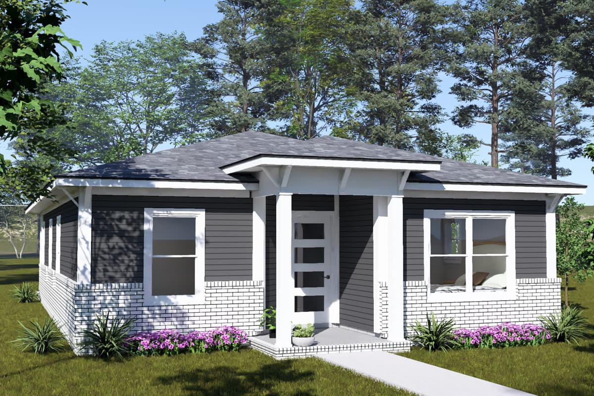 Plan image - 52568WM:Modern Ranch House Plan with Four Bedrooms