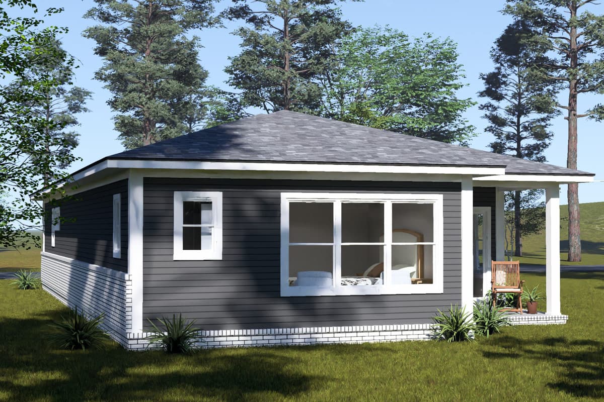 Plan 52568WM: Modern Ranch House Plan with Four Bedrooms - Image #3 - Modern, Ranch