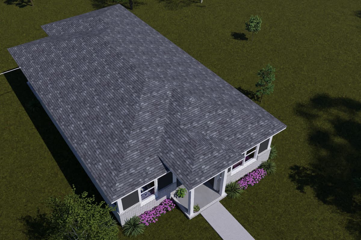 Plan 52568WM: Modern Ranch House Plan with Four Bedrooms - Image #10 - Modern, Ranch