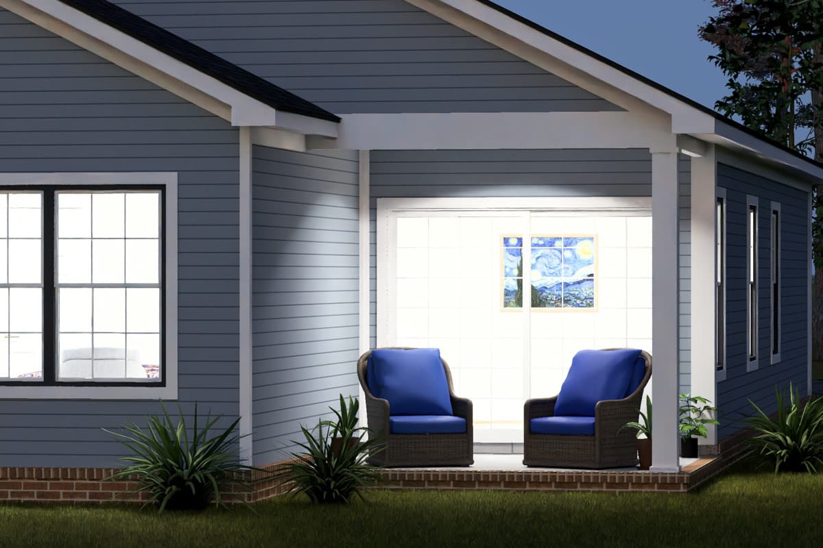 Plan 52569WM: Four Bedroom Cottage House Plan with Attached Two-Car Tandem Garage - Image #10 - Cottage, Ranch