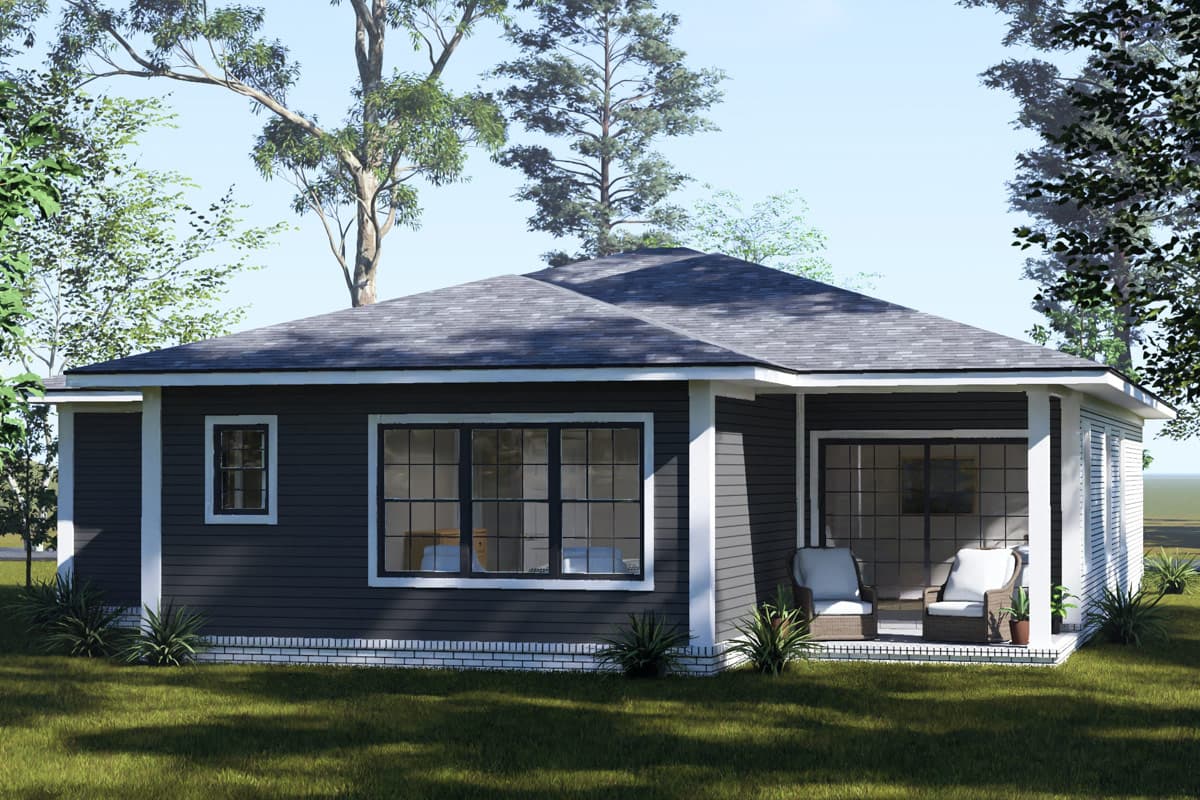 Plan 52570WM: Modern House Plan with 4 Bedrooms and Attached Tandem Garage - Image #5 - Modern, Ranch