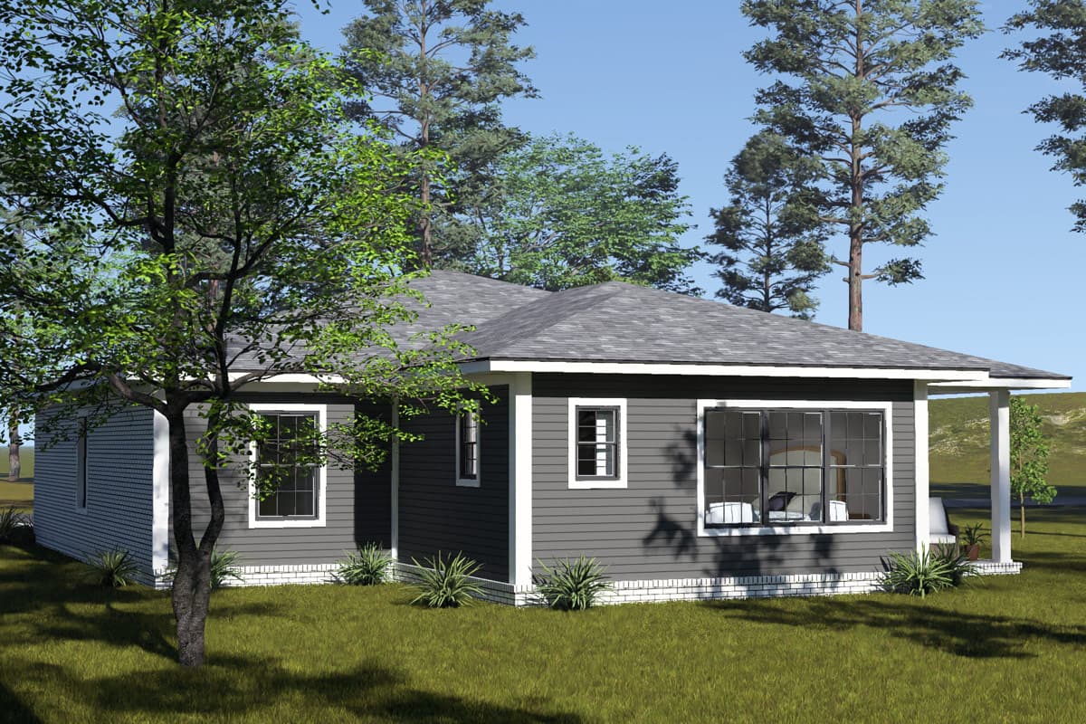 Plan 52570WM: Modern House Plan with 4 Bedrooms and Attached Tandem Garage - Image #4 - Modern, Ranch