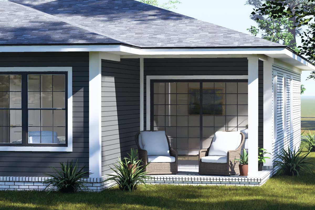Plan 52570WM: Modern House Plan with 4 Bedrooms and Attached Tandem Garage - Image #7 - Modern, Ranch