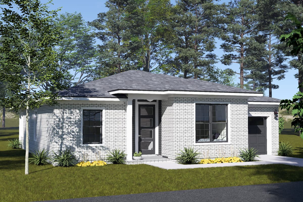 Plan 52570WM: Modern House Plan with 4 Bedrooms and Attached Tandem Garage - Image #6 - Modern, Ranch