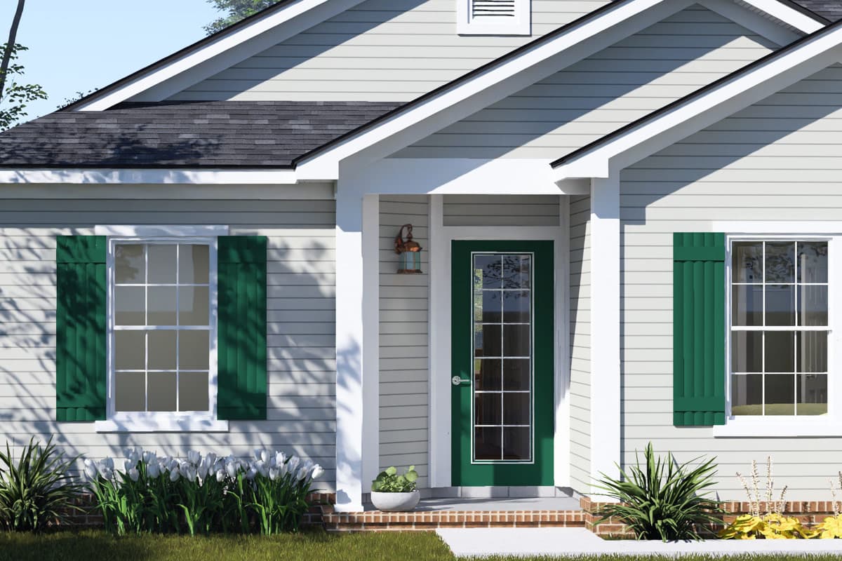 Plan 52571WM: Three Bedroom Cottage House Plan with Attached Two Car Garage - Image #7 - Cottage, Country, Ranch
