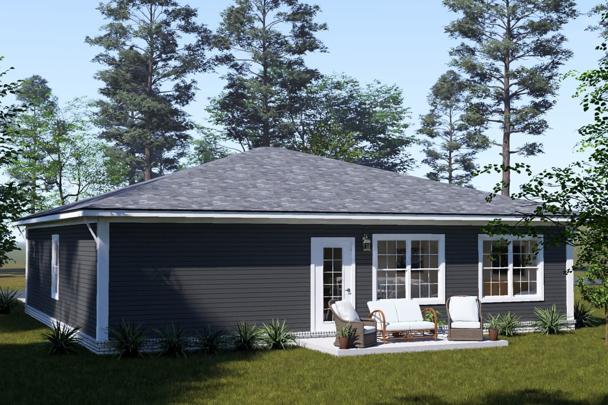 Plan 52572WM: Modern Ranch House Plan with 3 Bedrooms and 2-Car Garage - Image #4 - Craftsman, Modern, Ranch