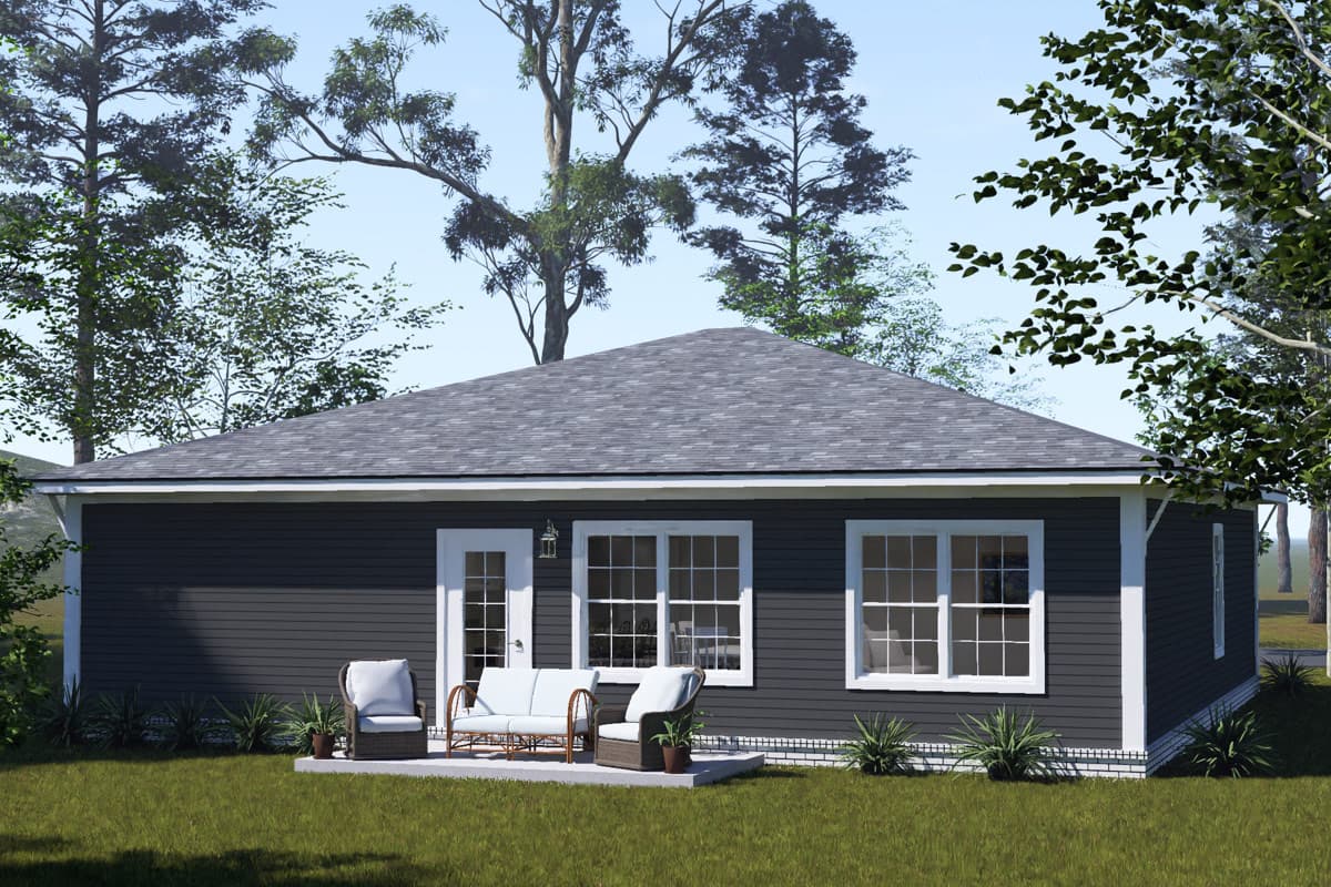Plan 52572WM: Modern Ranch House Plan with 3 Bedrooms and 2-Car Garage - Image #5 - Craftsman, Modern, Ranch