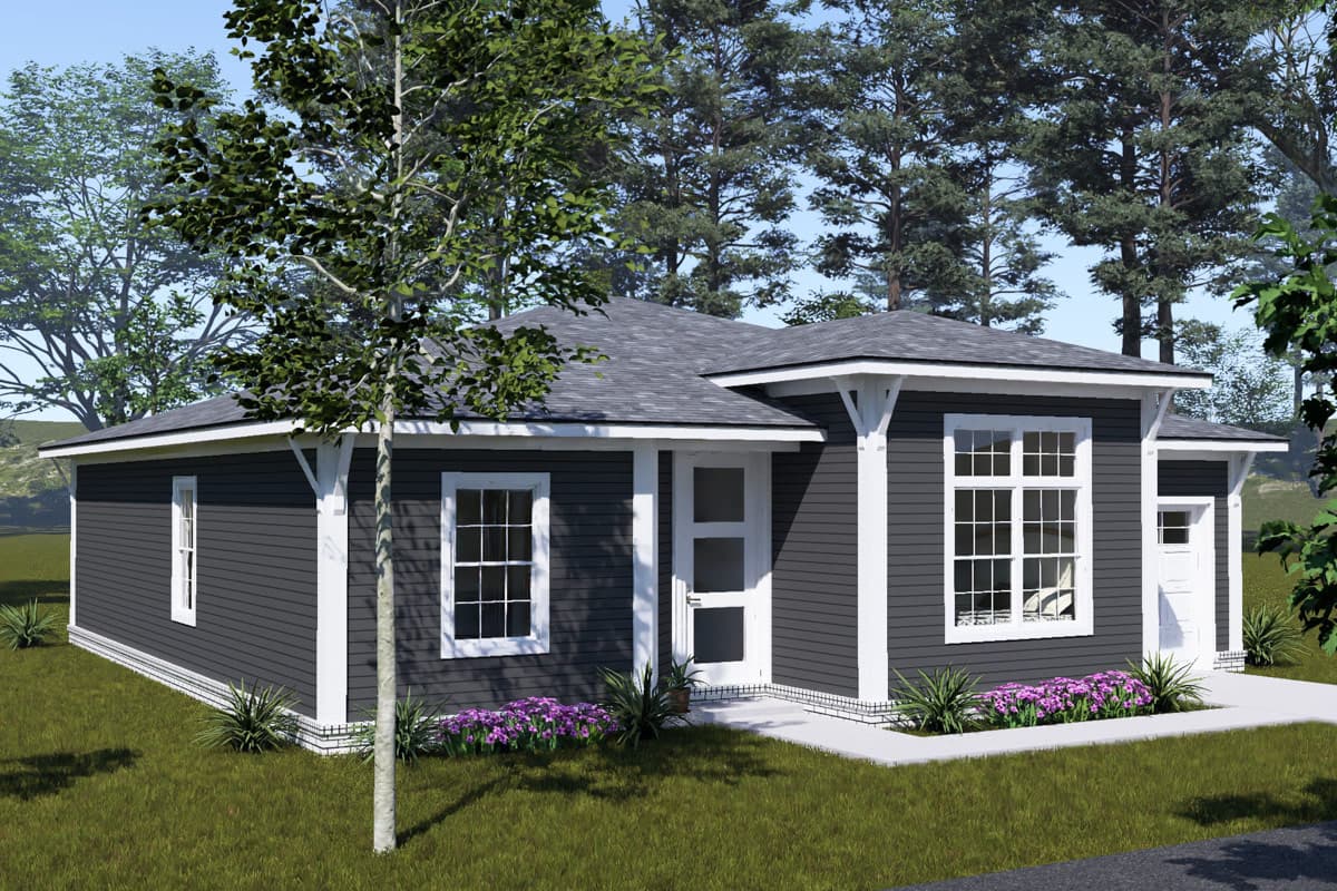 Plan 52572WM: Modern Ranch House Plan with 3 Bedrooms and 2-Car Garage - Image #7 - Craftsman, Modern, Ranch